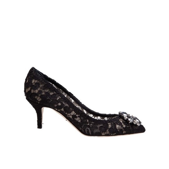 Dolce & Gabbana Bellucci Black Lace Pumps - NWT